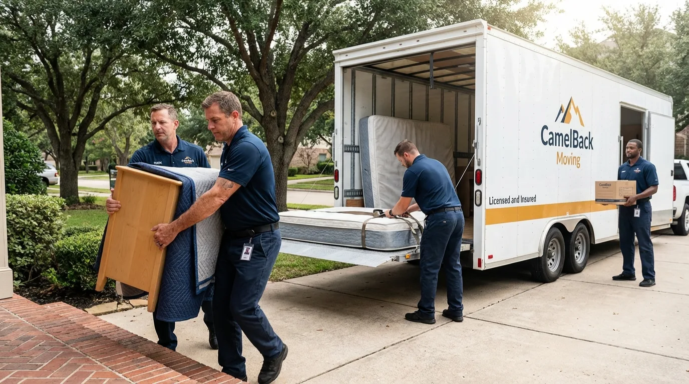 Crew loading residential truck for cross-state move from Richmond, KY