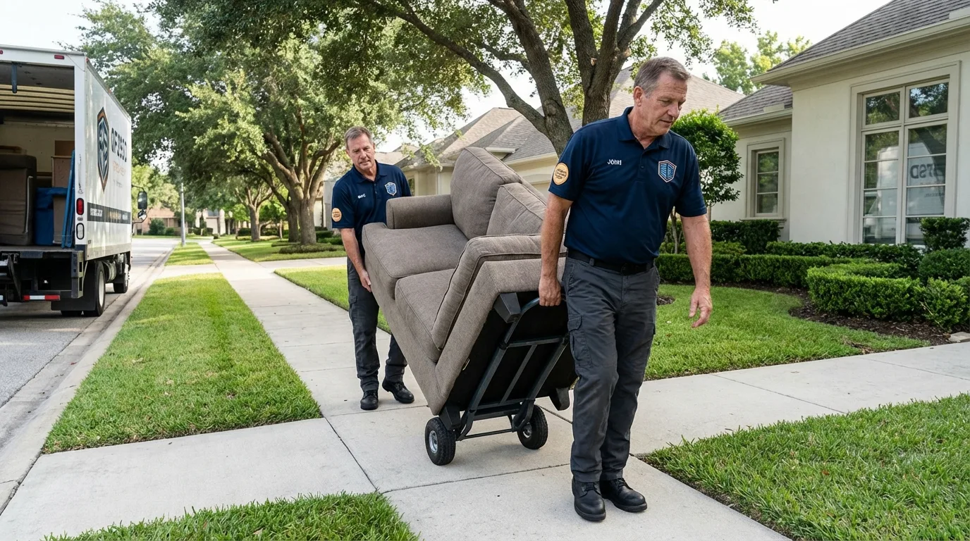 Local residential moving crew loading furniture in Richmond, KY